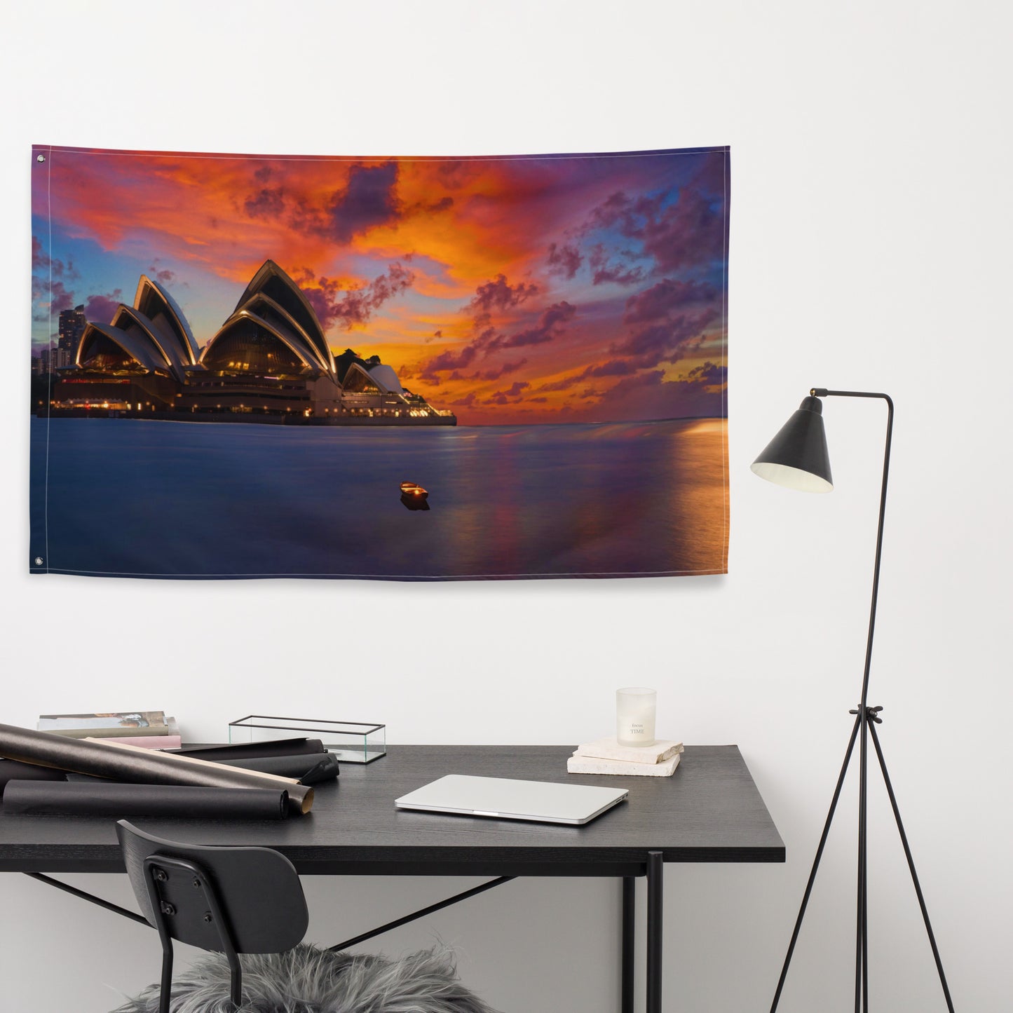 Sydney Opera House Painting Flag Tapestry