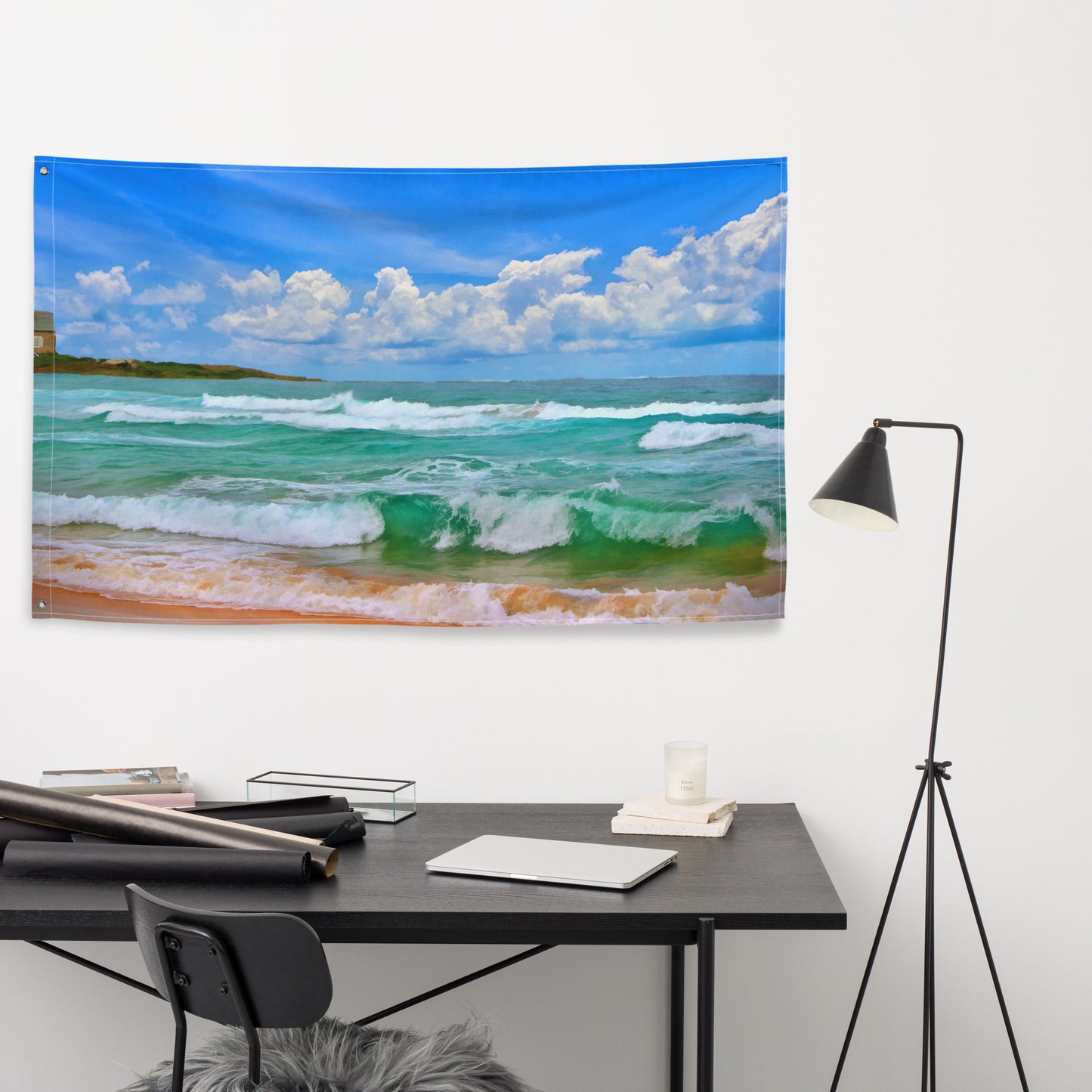 Bondi Beach Painting Flag Tapestry