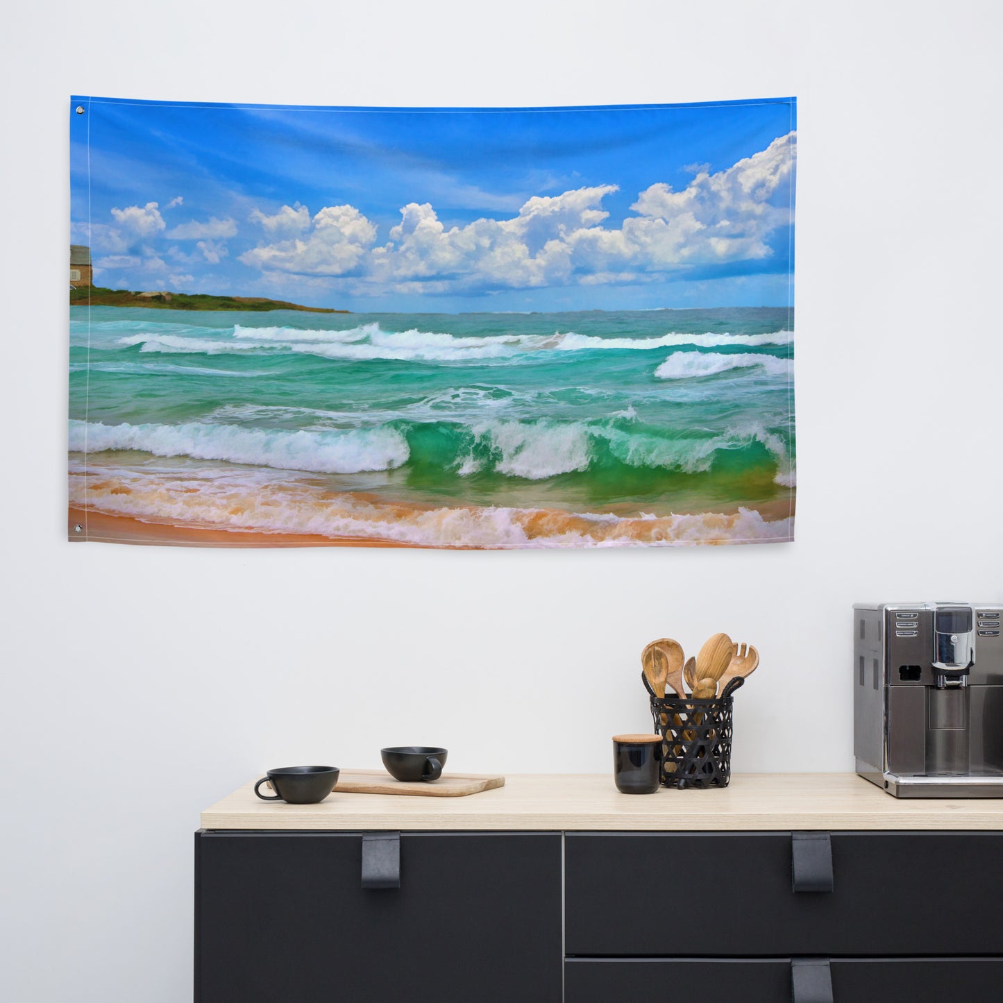 Bondi Beach Painting Flag Tapestry