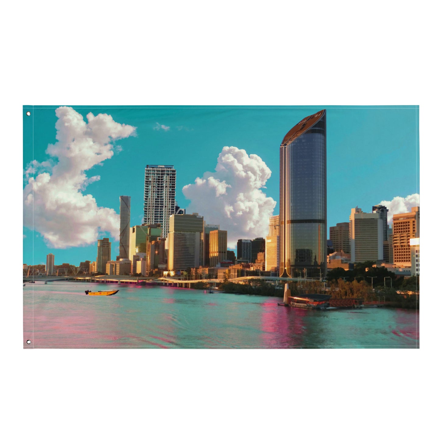 Brisbane Brisbane River Side Art Painting Flag Tapestry