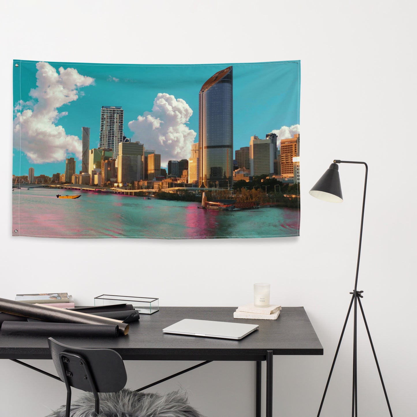 Brisbane Brisbane River Side Art Painting Flag Tapestry
