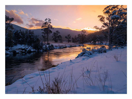 River Sundown Canvas Art Print