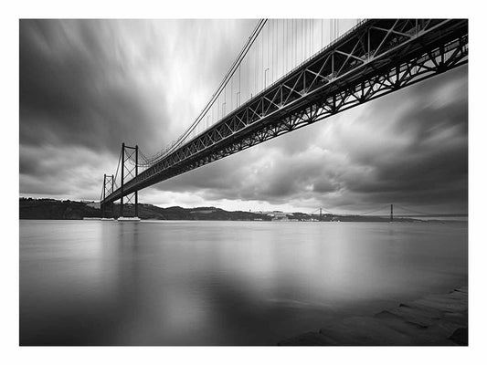 Bridge Photography black white Canvas Art Print