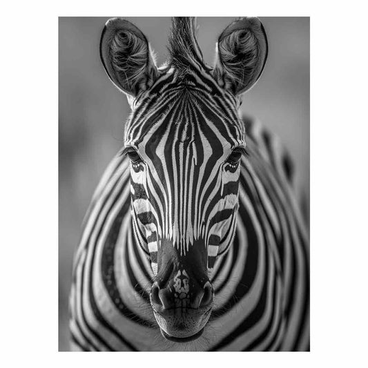 Zebra Stripes black & white Canvas Art Print
