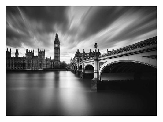 London Bridge blak & white Photography art Canvas Art Print