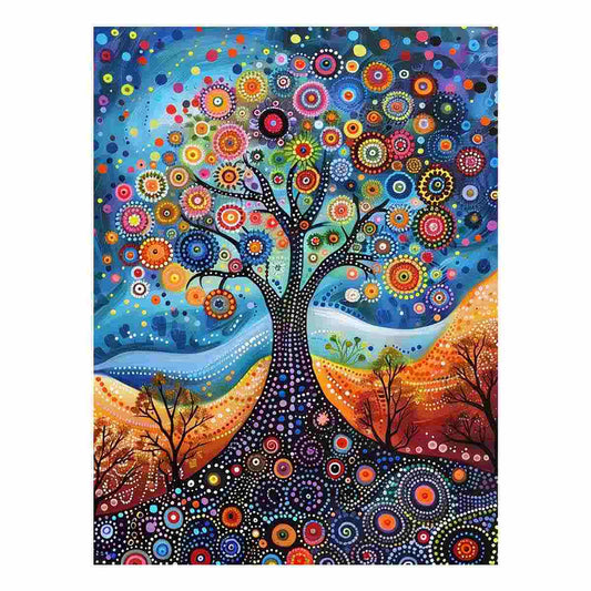 Dot Tree Canvas Art Print