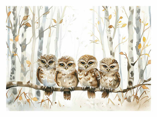 Owl Party Canvas Art Print