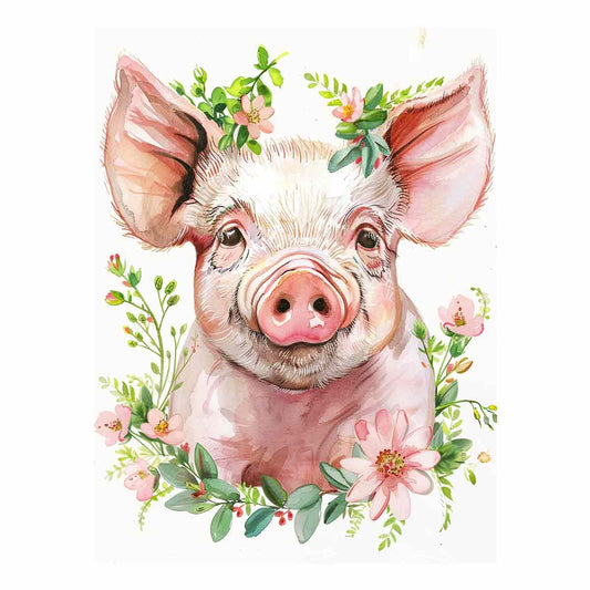 Cute Pig Canvas Art Print