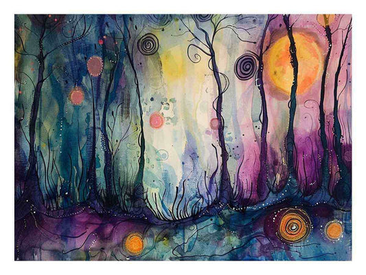 Whimsical Trees Canvas Art Print