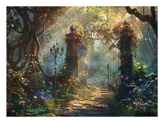 Garden Gate Forest Canvas Art Print