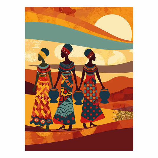 Under the Sun African art Canvas Art Print