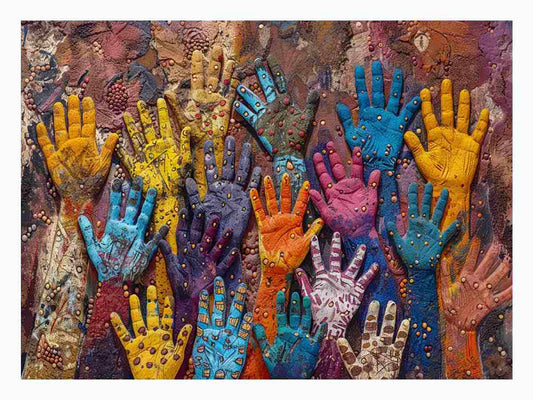 Aboriginal Hands Canvas Art Print