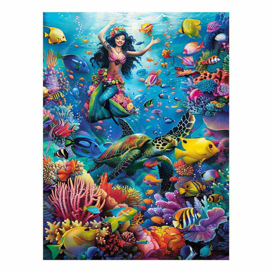 Playfull Underwater Art Canvas Art Print
