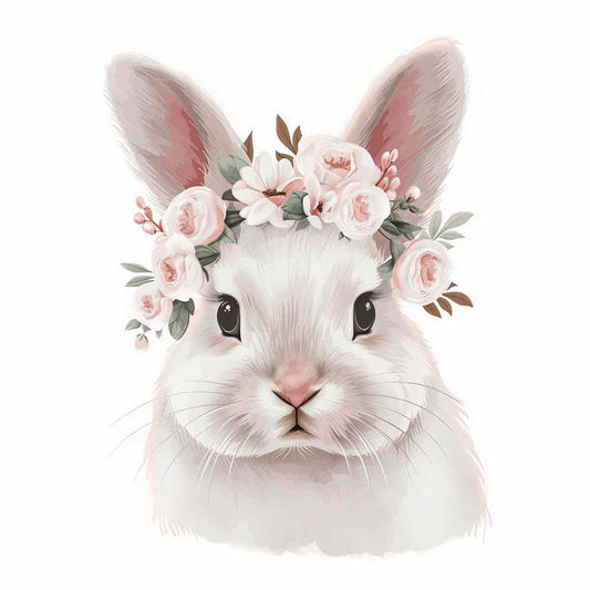 White Bunny Canvas Art Print