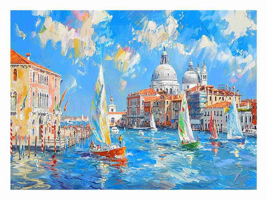Venice Waterfront Canvas painting