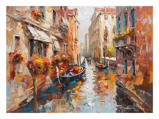 Venice Canal Gondola Ride Canvas Art Print