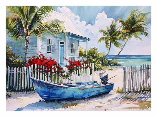 Beach House Canvas Art Print