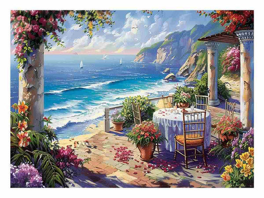 Outdoor Dining Canvas Art Print