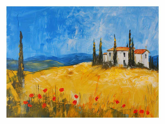 Hillside House Canvas Art Print