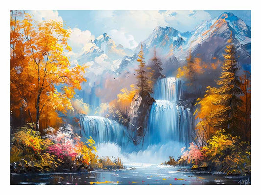 Waterfall Landscape Wall Art