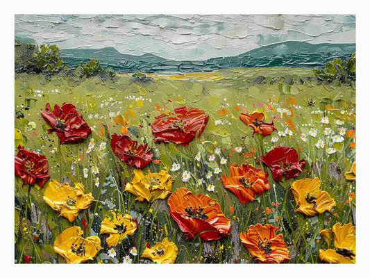 Vibrant Field Canvas Art Print