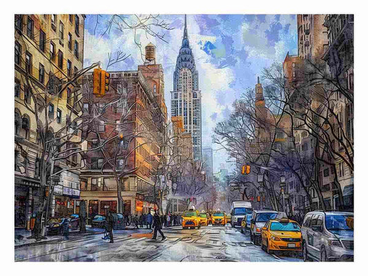 New York Street Canvas Art Print