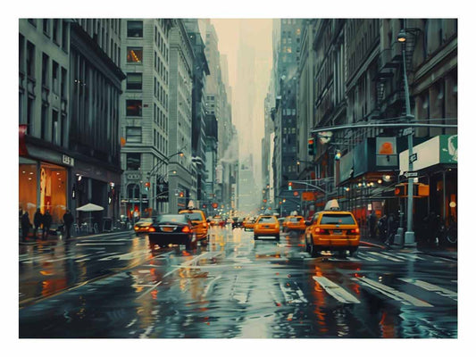 New York Street Wall Art Painting