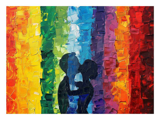 LGBT Rainbow Love Canvas Art Print