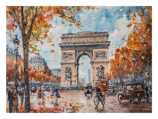 Arc De Triomphe Paris Canvas Painting