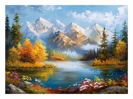 Forest Lake Canvas Art Print Artowrk