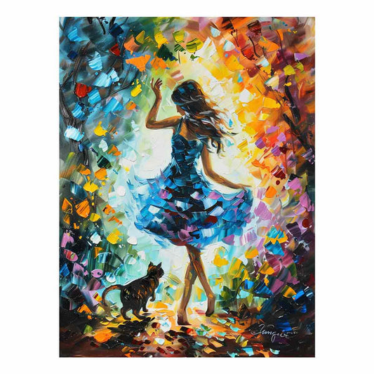 Dance With My Cat Canvas Art Print