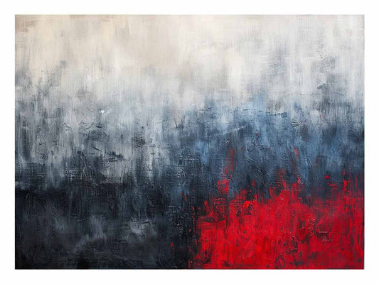 Red Blue Fine Art Painting