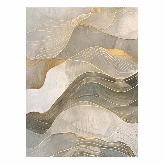 Gold Waves Canvas Painting
