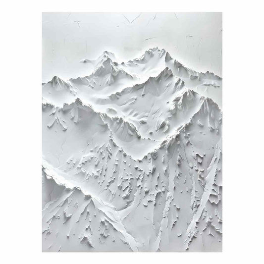 Snow Mountian Texture Art Painting