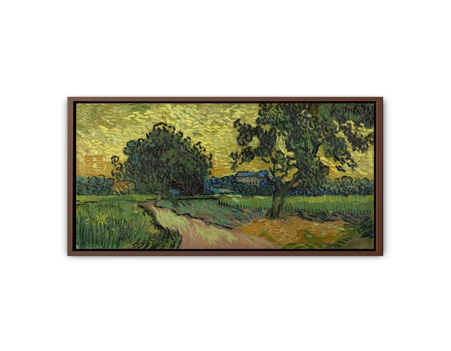 Landscape At Twilight By Van Gogh Canvas Print