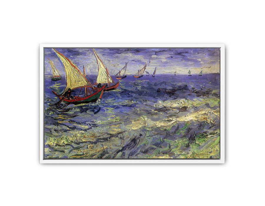 Boats Painting by Van Gogh Canvas Print