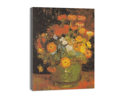 Flowers in vase by Van Gogh Canvas Print