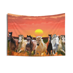Seven Horse sunrise Tapestry