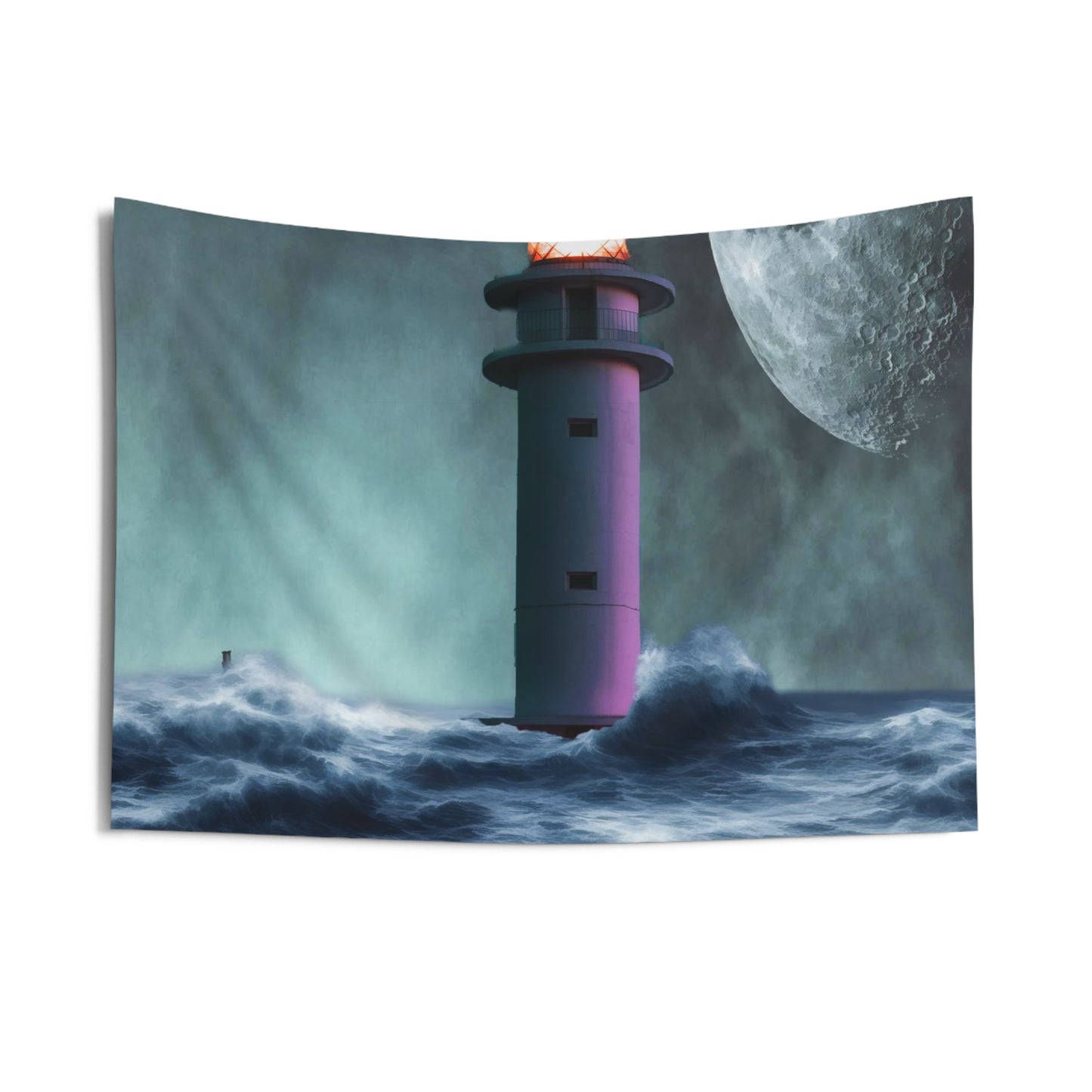 Storm lighthouse Tapestry