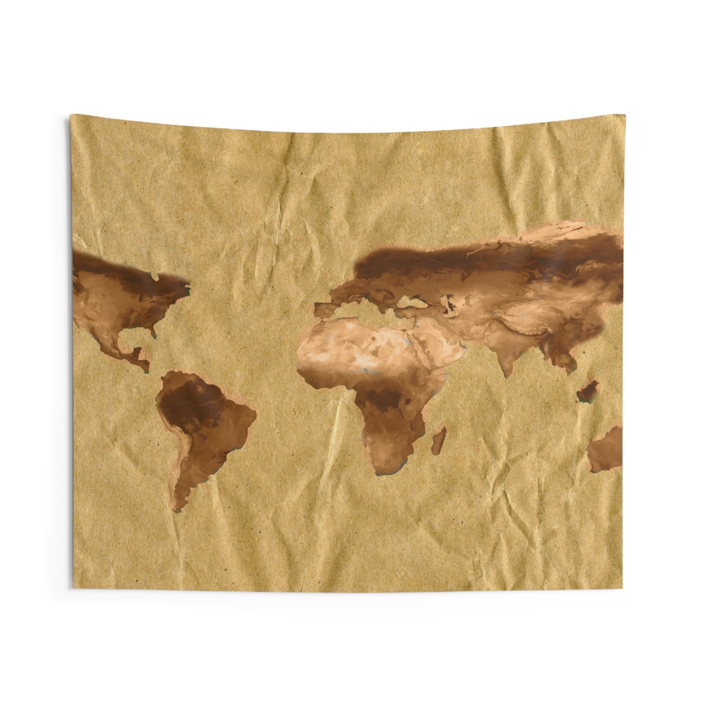 Brown Worldmap Tapestry