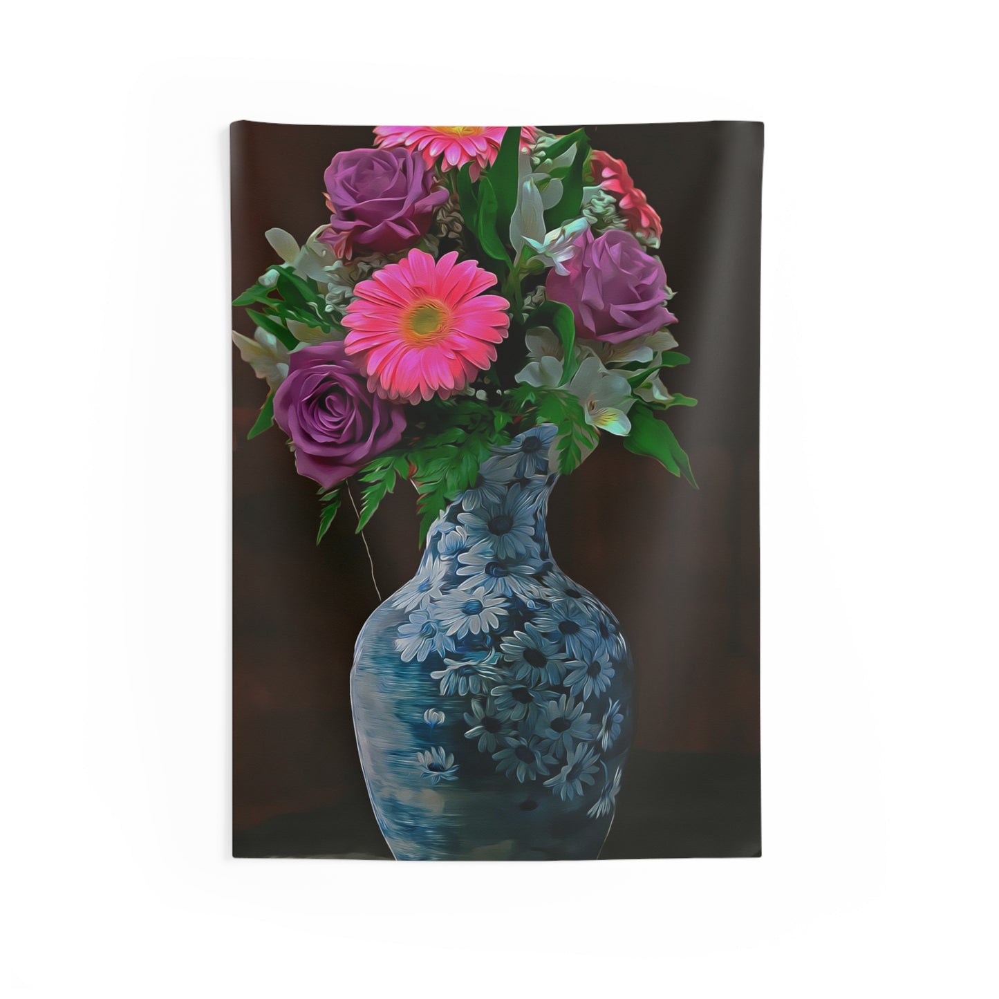 Flower Vase Art Tapestry