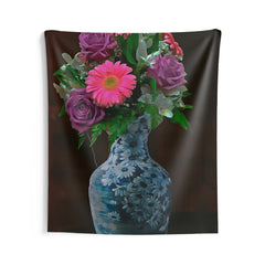 Flower Vase Art Tapestry