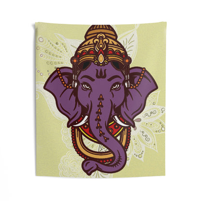Ganesha Purple Face Tapestry