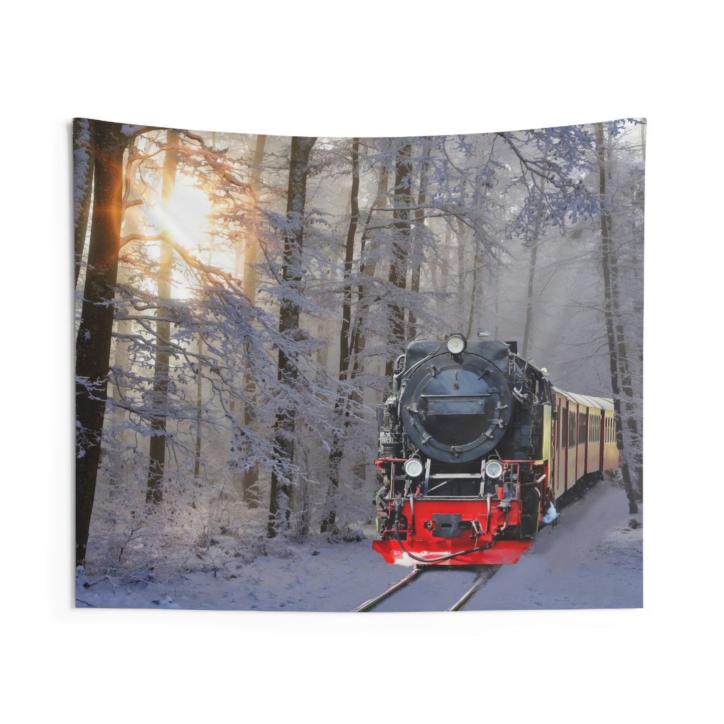 Train Winter Tapestry