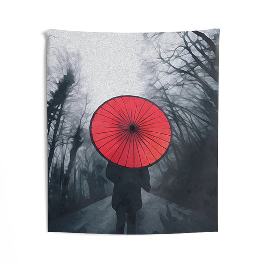 Red Umbrella Tapestry