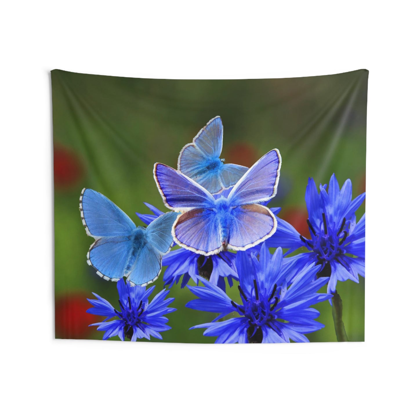 Blue And White Butterfly Tapestry