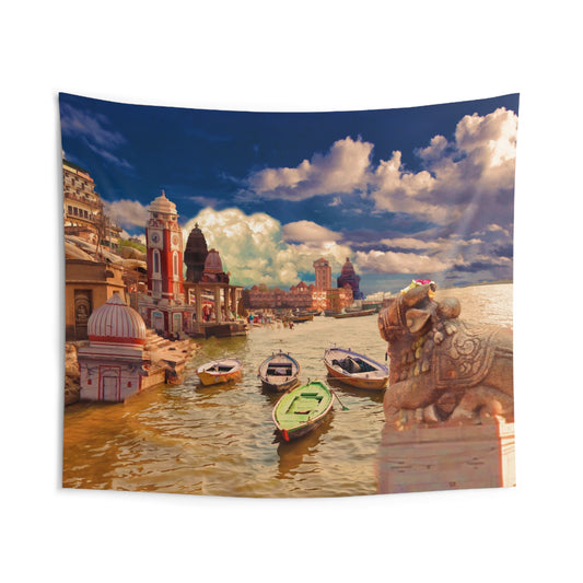Ganga River Varanasi Tapestry