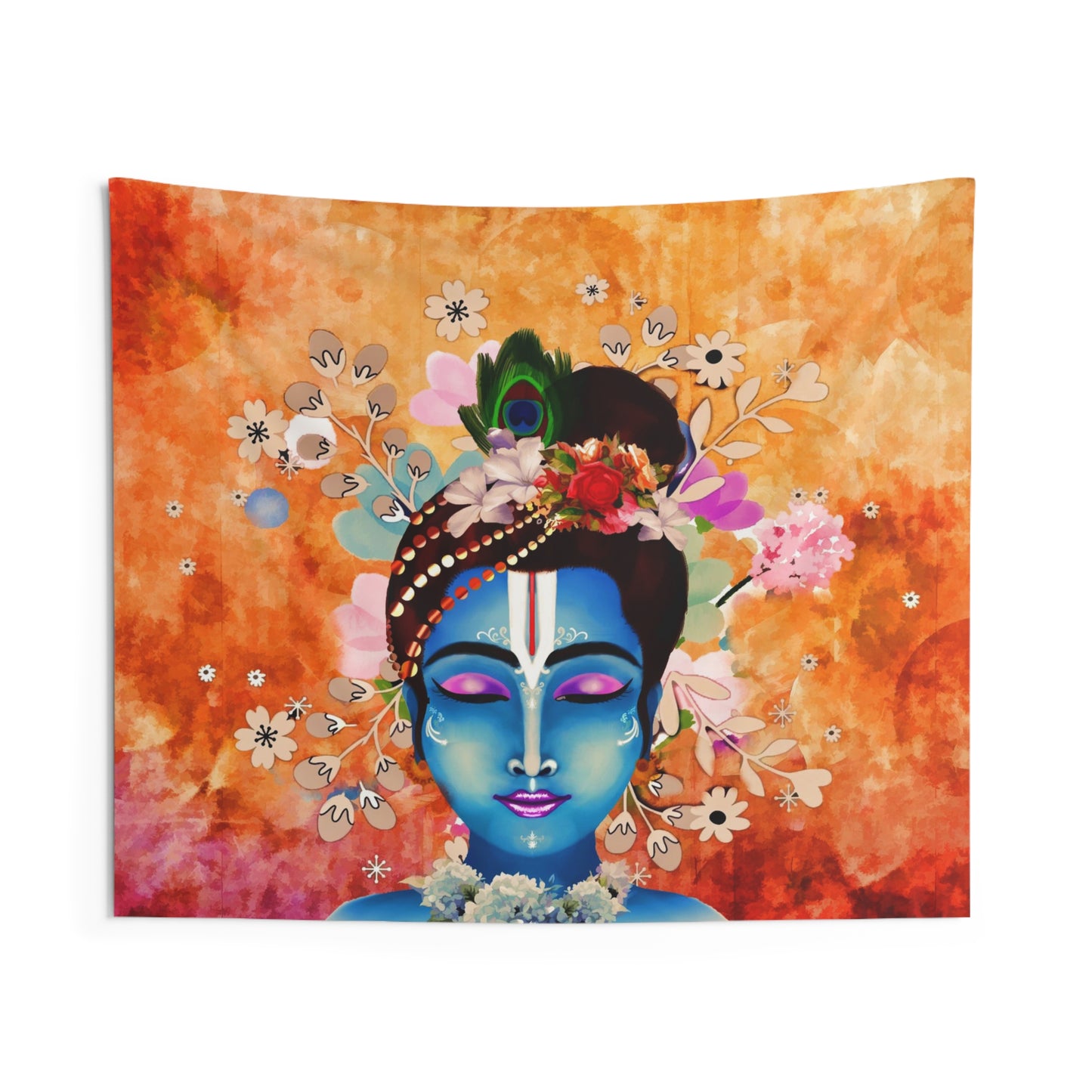 Blue Krishna Tapestry