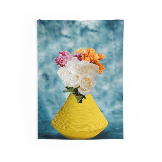 Yellow Flower Vase Tapestry