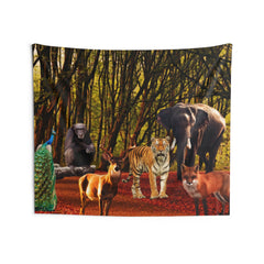 Peacock Animal Group Tapestry